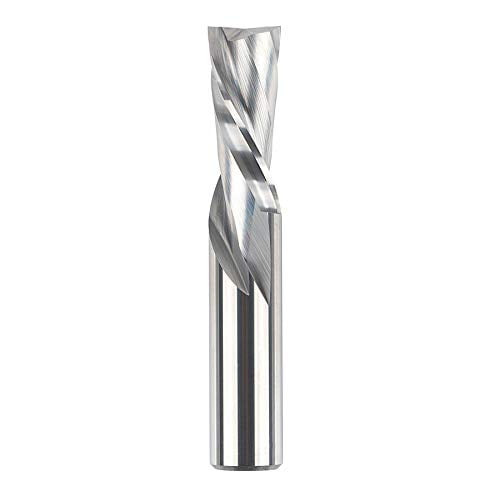 1/2 Inch Cutting Diameter Solid Carbide CNC End Mill For Wood Carving 4 inch with 1/2 Inch Shank SpeTool Spiral Downdcut Router Bits Extra Long Plunge Cut 1/2 Inch Cutting Diameter Solid Carbide CNC End Mill For Wood Carving 4 inch with 1/2 Inch Shank SpeTool Spiral Downdcut Router Bits Extra Long Plunge Cut